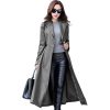 Women's Lambskin Leather Trench Jacket Over Coat