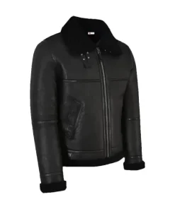 mens-black-biker-shearling-leather-jacket-1