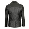 Elton Men's Quilted Black Real Leather Blazer