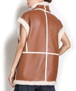 Womens-Long-Shearling-Leather-Vest