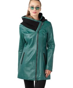 Women’s Real Turquoise Leather Coat