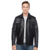 Men’s Real Black Leather Marco Pointed Jacket