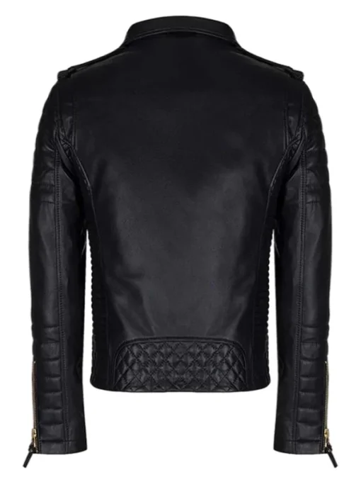 Mens-Gold-Zippers-Motorcycle-Leather-Jacket-Back 2