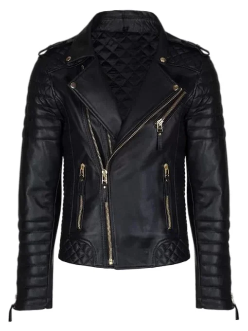 Mens-Gold-Zippers-Motorcycle-Leather-Jacket-Front