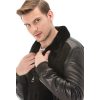 Men’s Real Black Leather Jumbo Suede Jacket