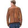 Men’s Real Brown Leather Washed Jacket