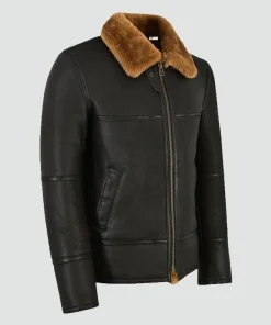 Mens-Traditional-Brown-Shearling-Jacket