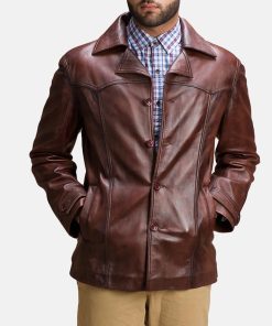 Vincent Alley Brown Leather Jacket