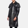 Classic Black Leather Duster