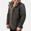Furlong Black Leather Coat