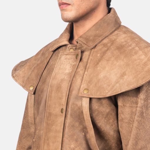 Maverick Brown Leather Duster - Image 12