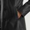 Urban Slate Black Leather Coat