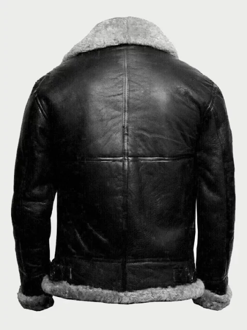 Military-Black-Fur-B3-Pilot-Shearling-Aviator-Jacket
