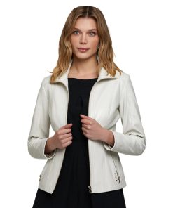 Women’s Real Beige Leather Jacket