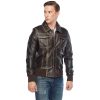 Men’s Real Brown Leather Bomber Jacket