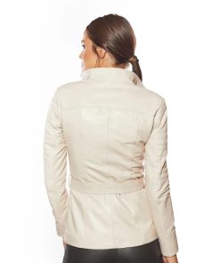 Women’s Real Beige Leather Jacket