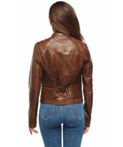 Women’s Real Brown Leather Classic jacket