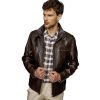 Men’s Real Dark Brown Leather Antique Jacket