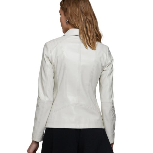 Women’s Real Beige Leather Jacket