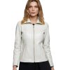 Women’s Real Beige Leather Jacket