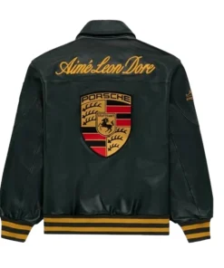Aime Leon Dore × Porsche Leather Jacket Black