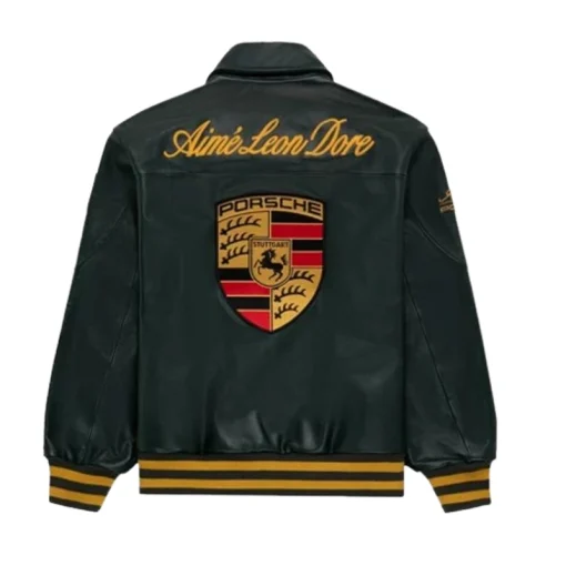 Aime Leon Dore × Porsche Leather Jacket Black