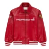 Aime Leon Dore × Porsche Leather Jacket Red
