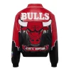 Chicago Bulls Skyline Vegan Leather red Jacket