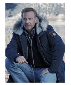 Kevin Costner Yellowstone John Dutton Blue Parka Jacket
