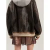 Palm Angels Leather Bomber Jacket