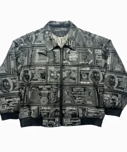 Pelle Pelle World Currency Embroidered Leather Jacket