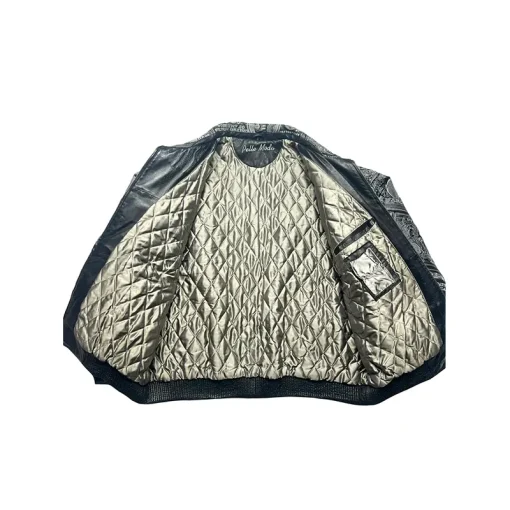 Pelle Pelle World Currency Embroidered Leather Jacket
