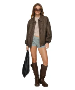 Princess Polly Leather Jacket fRONT