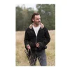 The Walking Dead Brown Suede Leather Rick Grimes Murder Jacke frontt