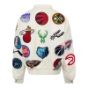 Unisex NBA COLLAGE VEGAN LEATHER JACKET