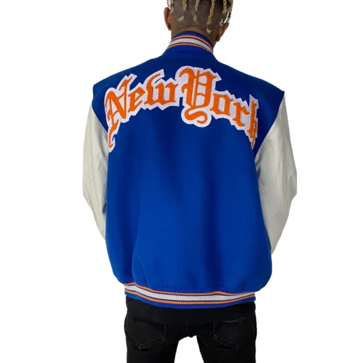 Unisex NEW YORK KNICKS WOOL & LEATHER JACKET