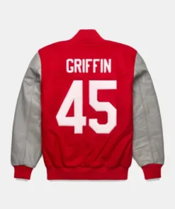 Varsity Jacket With Leather Sleeves