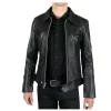 11zon_Black Rivet Leather Jacket Style 2 Front