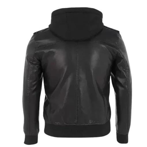 11zon_Black Rivet Leather Jacket Style 3 Back