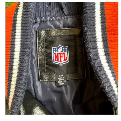 Chicago Bear Playoff Black Leather Jacket NFL