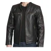 Black Rivet Leather Jacket Style 1 Front