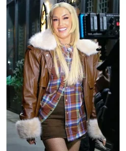 Gwen Stefani Brown Shearling Jacket