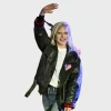 Lady Gaga Kamala Harris Election 2024 Concert Black Leather Jacket