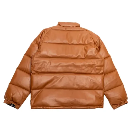 Leather Classic Down Jacket Brown