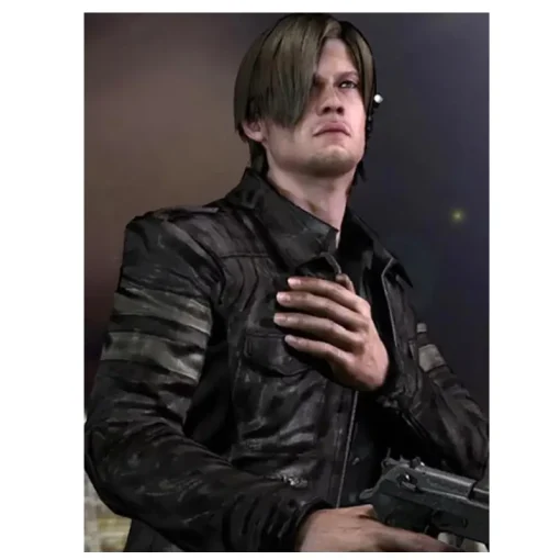 Leon Kennedy Resident Evil 6 Black Leather Jacket