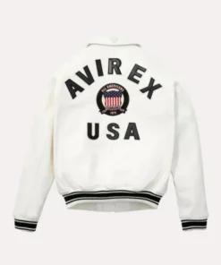 Lethal Bizzle Avirex White Jacket Back