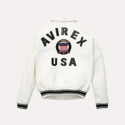 Lethal Bizzle Avirex White Jacket Back