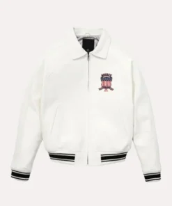 Lethal Bizzle Avirex White Jacket Front