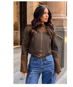 Lioness Leather Jacket Brown