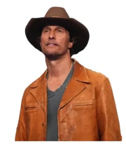 Matthew McConaughey SmackDown Brown Leather Coat